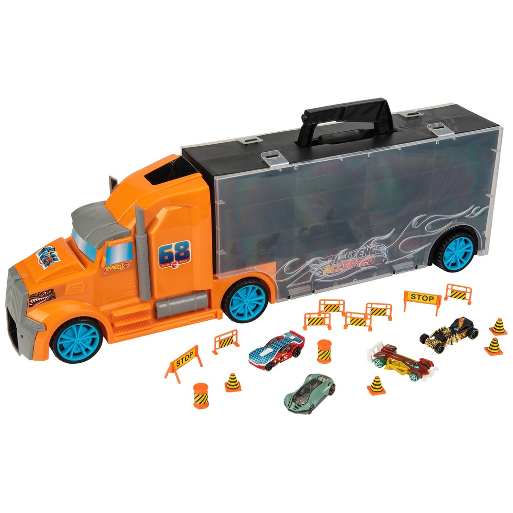 Hot Wheels Transporter 65 America Tragekoffer-LKW mit 6 Autos