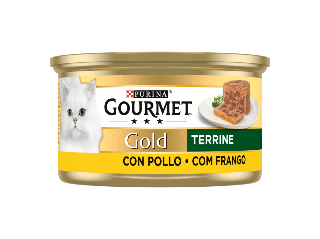COMIDA HÚMIDA PARA GATO GOURMET GOLD COM FRANGO 85G