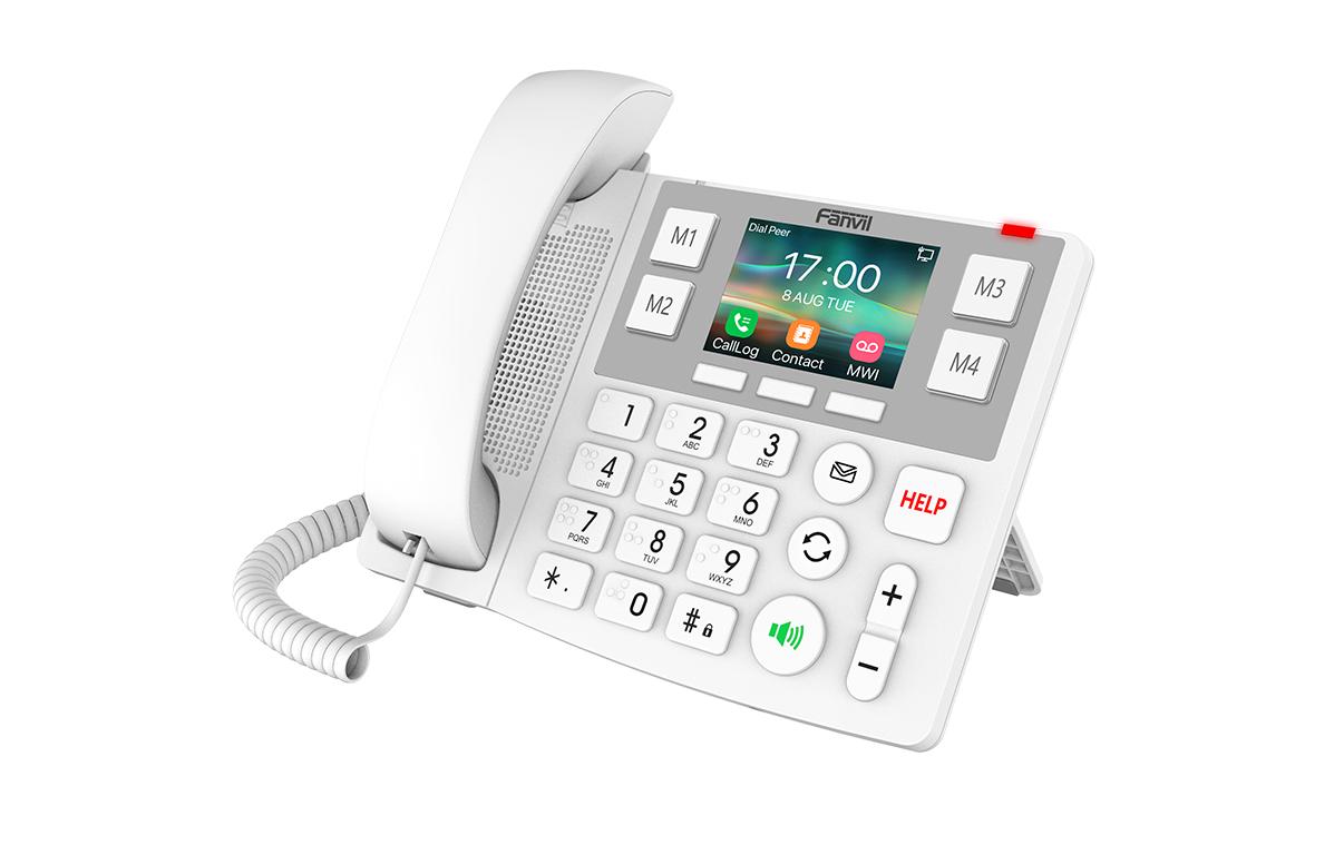 Tischtelefon X305 Weiss<br>X305 IP-Telefon mit grossenTasten