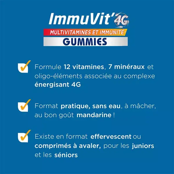 Forté Pharma ImmuVit'4G Energy Multivitamin Immunity Gummies - 30 gomas
