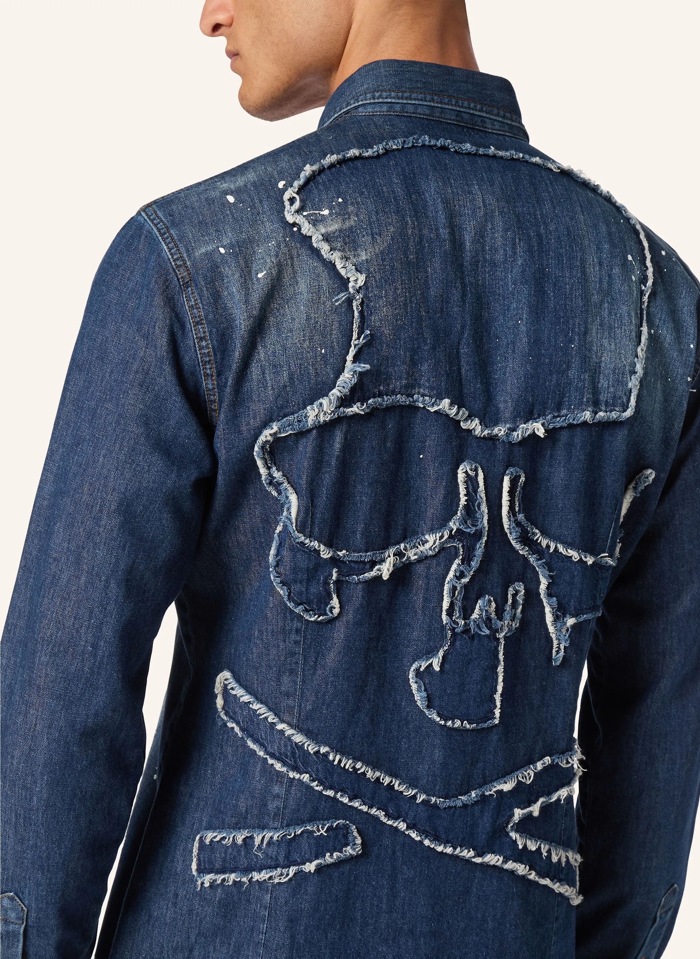 PHILIPP PLEIN Jeanshemd SKULL&BONES