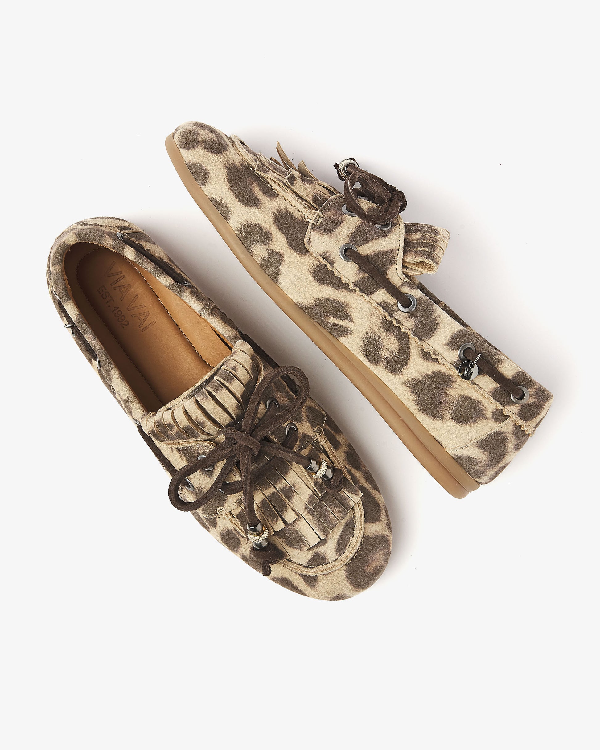 VIA VAI luipaardprint dames loafers June Loua