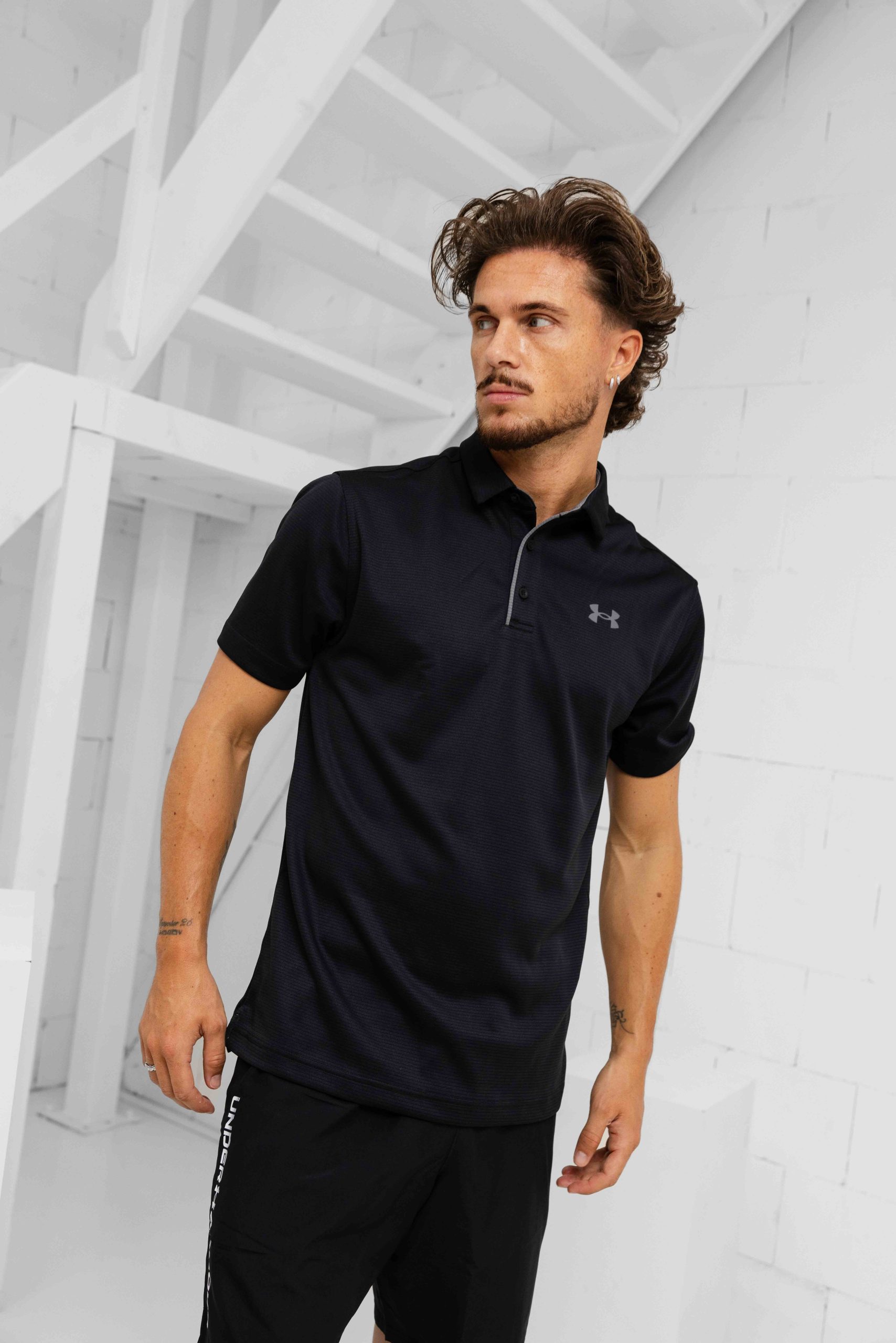 Under Armour Tech Polo Heren Zwart