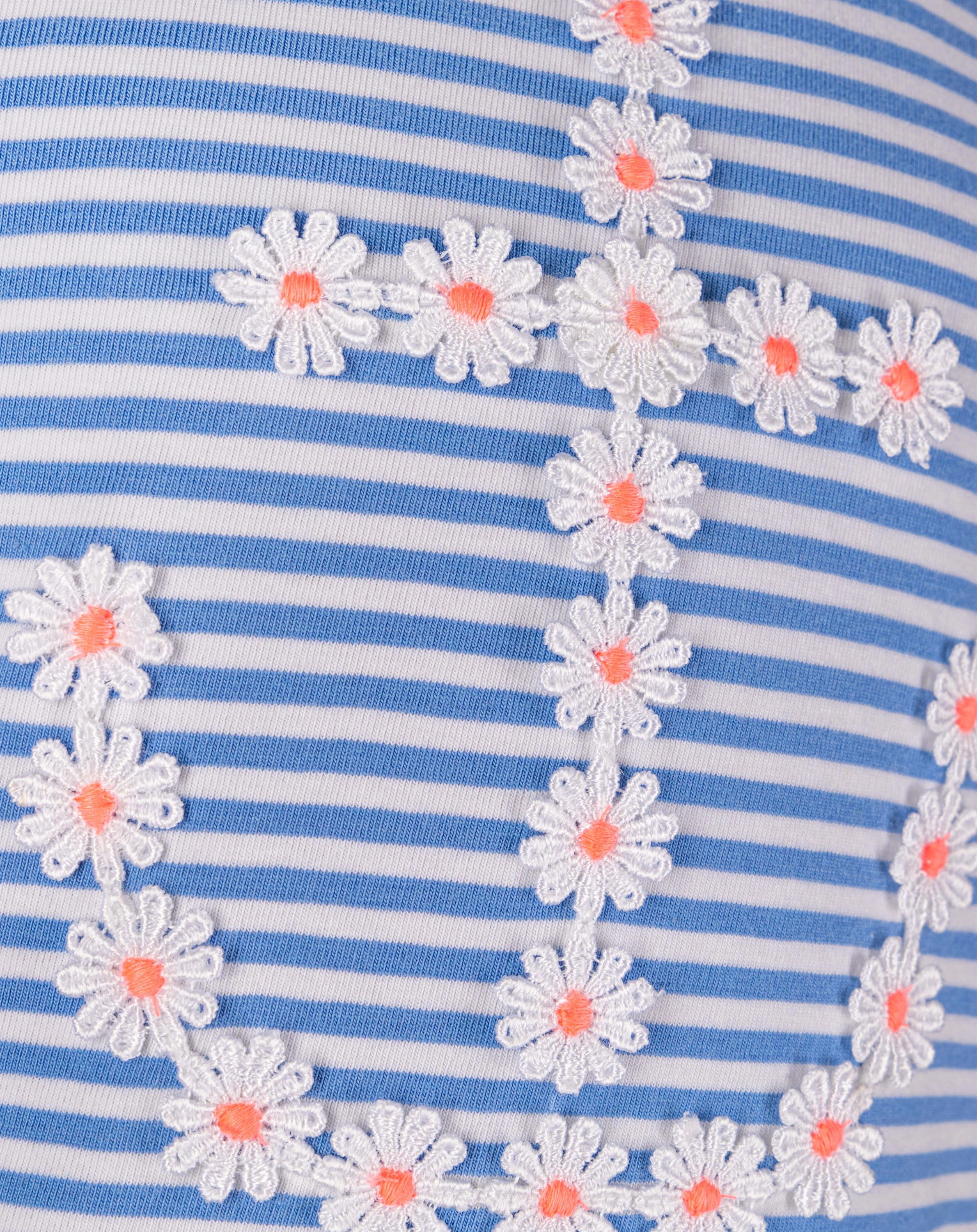T-Shirt AHOI gestreift in jeans blue
