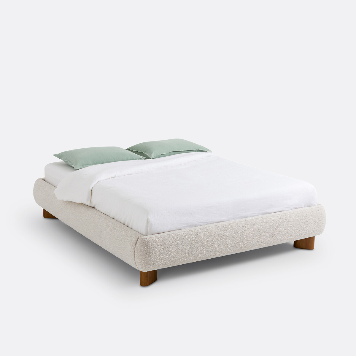 LA REDOUTE INTERIEURS<br>Cama em tecido bouclette com estrado de ripas, Mila