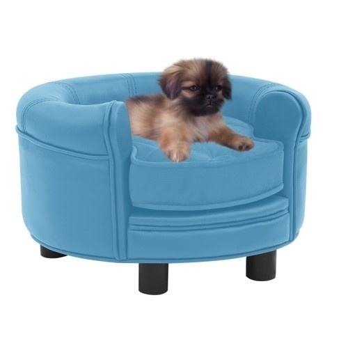 Sofá antiderrapante turquesa Vidaxl para cães de pequeno porte.