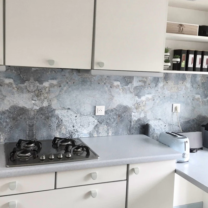 Crédence cuisine Fond de hotte ALU : L 90cm x H 70cm - MINÉRAL 99deco