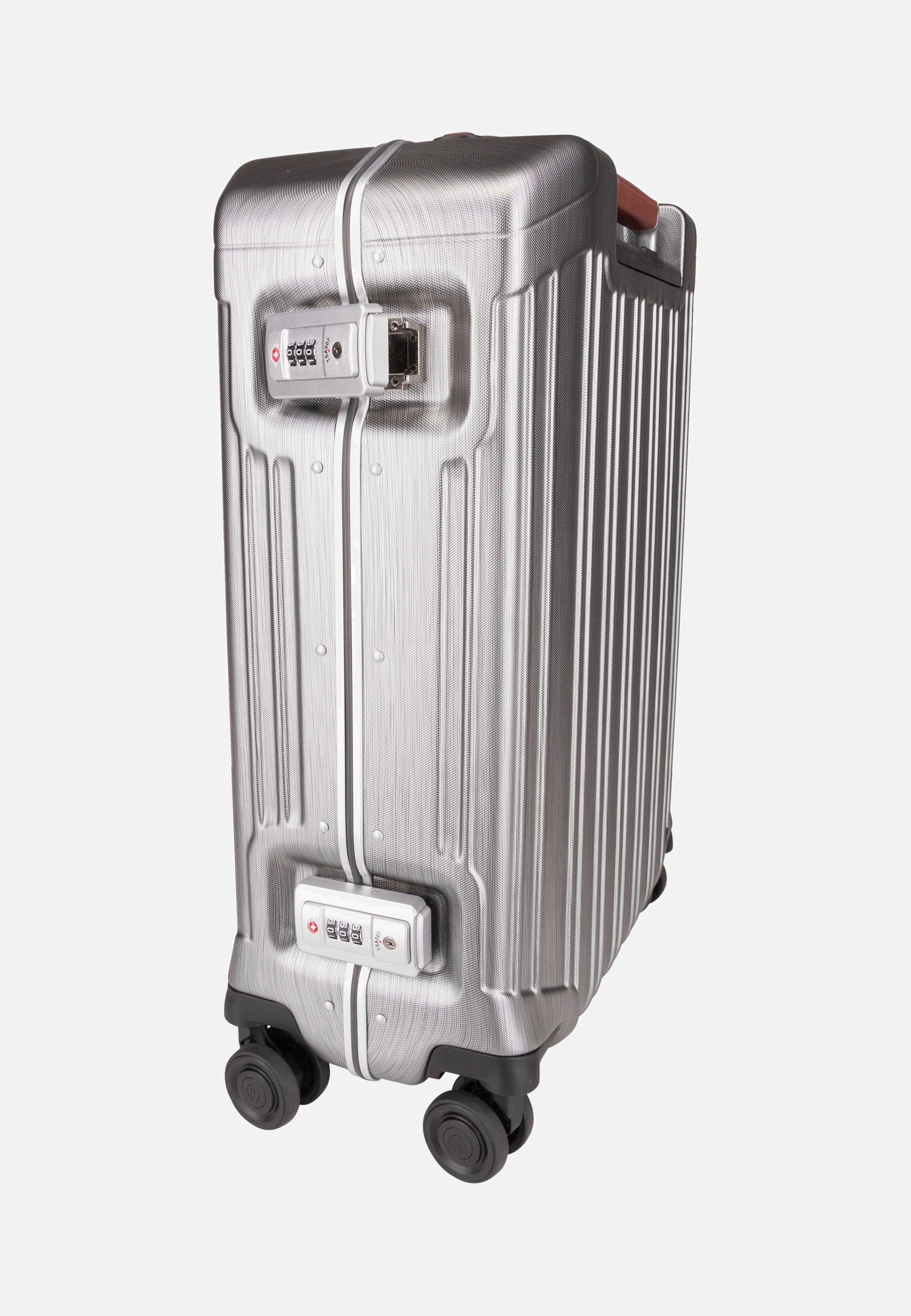 PQ-LM Slim Cabin Spinner 4425 Nero-Cuoio - Koffer
