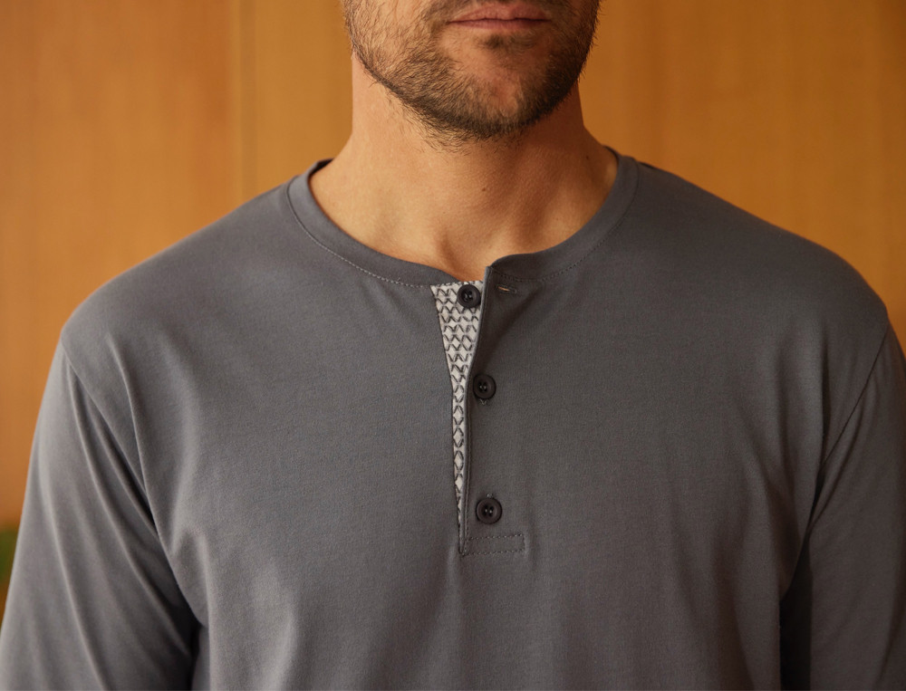 Pyjama short homme-Ombres portées