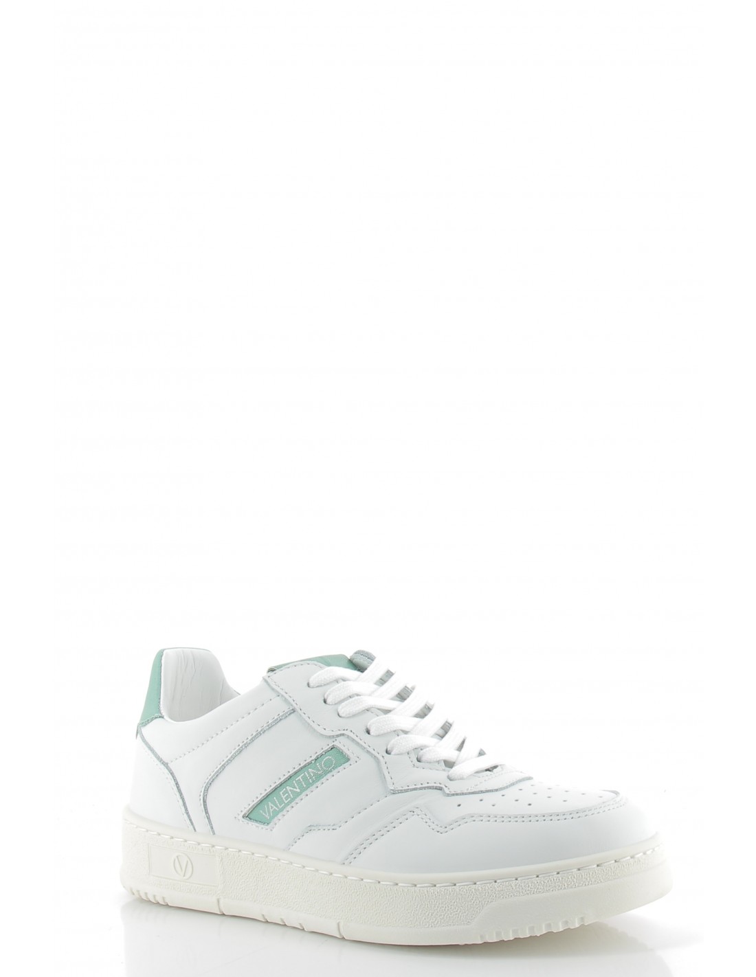 valentino Baskets de ville femme apollo cuir blanc/verte