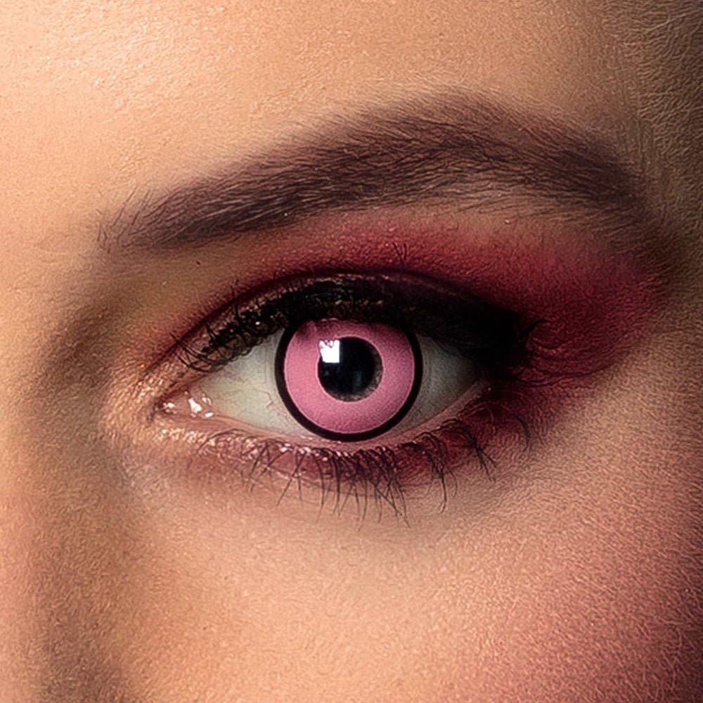 Halloween Kleurlenzen Roze Zwart