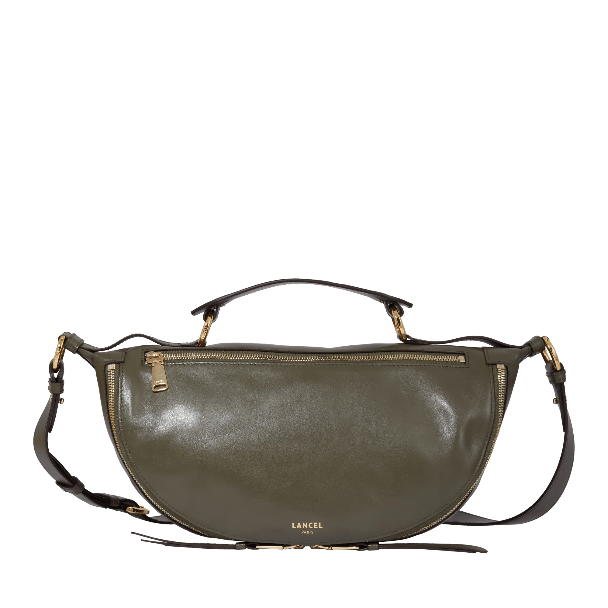 Sac porté croisé M Origami de Lancel-Kaki Fonce