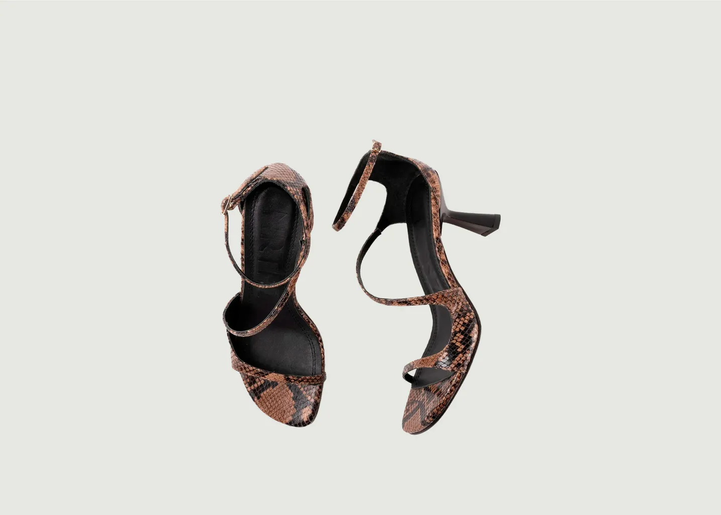 Sandales à talons en cuir effet python Dakota Souliers Martinez