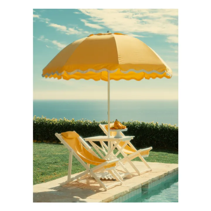 Business & Pleasure Co. Parasol festonné Beach Club | Jaune