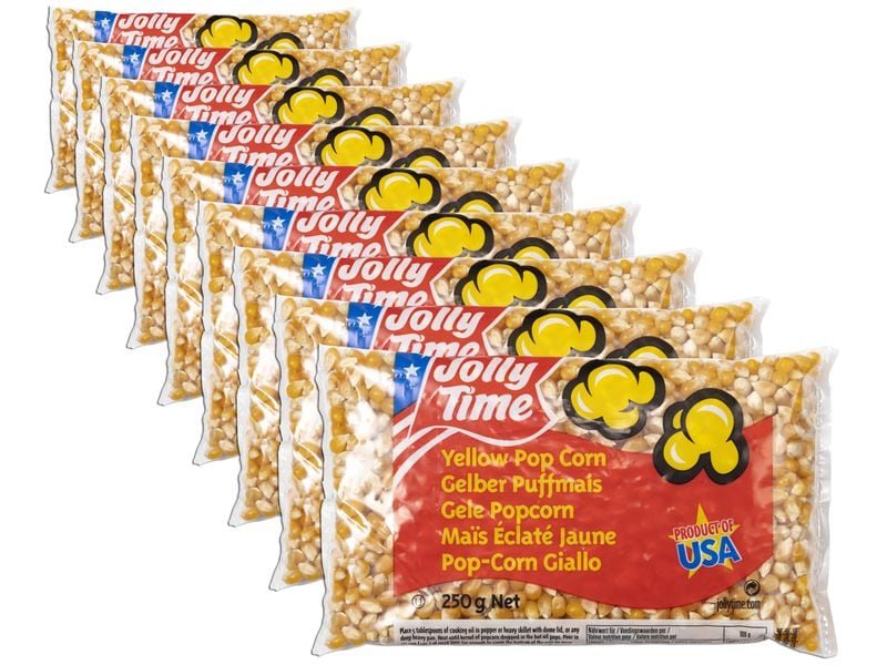 Jolly Time Popcorn Gelb 9x 250 g Knuspriger Snack