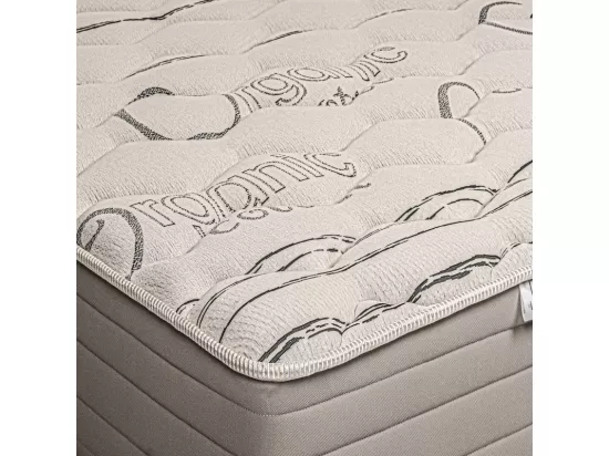 Matelas OrganicCotton, 24cm, mousse haute densité, indépendance du couchage, face été/hiver, 180x200cm