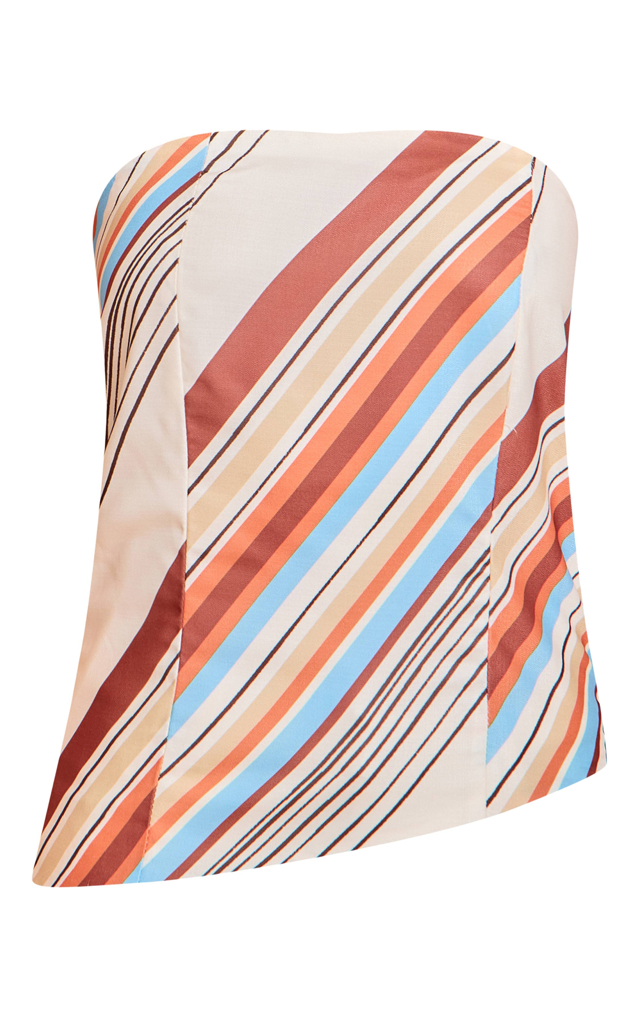 Multicolore Haut Bandeau Petite À Rayures