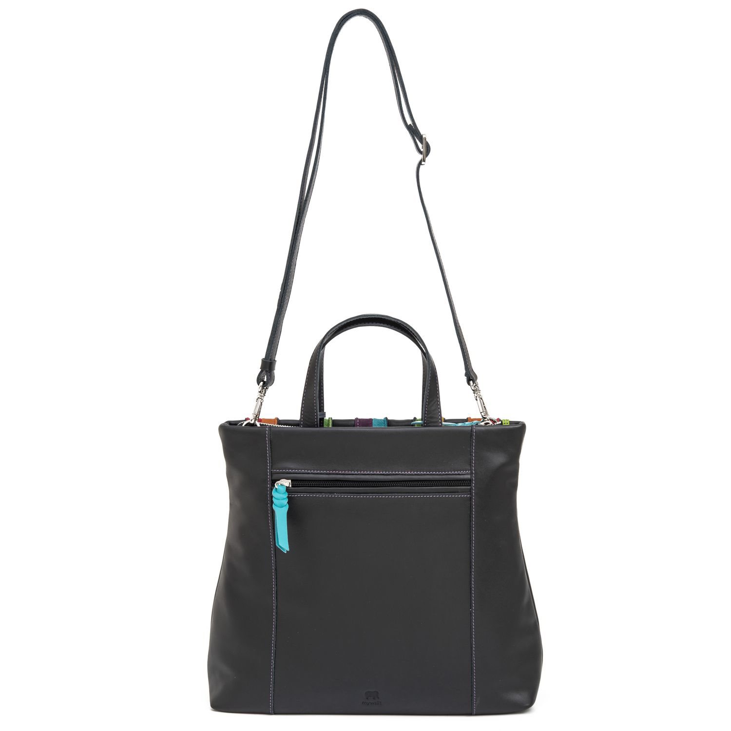 Mywalit Laguna Large Leather and Suede Shopper black