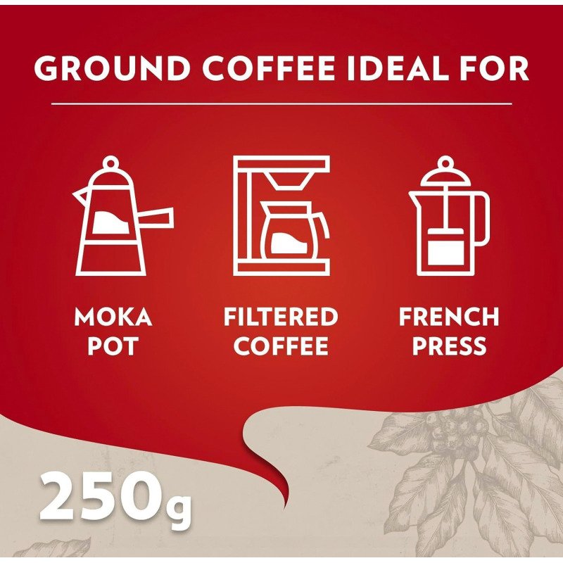 Café moulu Lavazza Qualita Rossa - paquet de 250 g