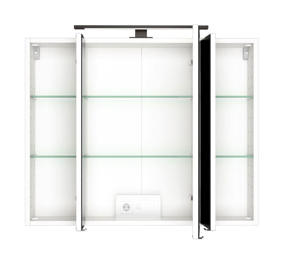 Badkombination LUZERN 3-teilig 80 cm Weiß matt