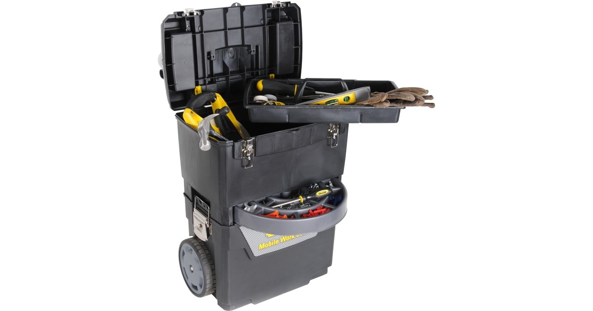 StanleyMobile Work Center 2in1 gereedschapskist  (Zwart/grijs)