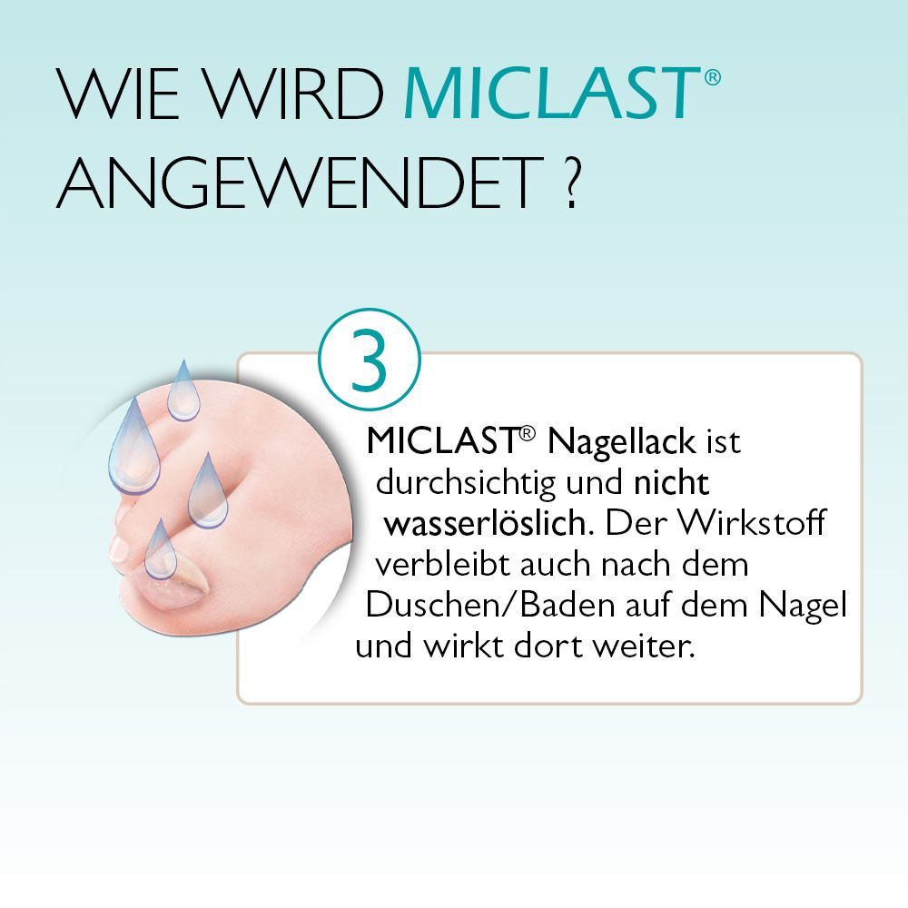 MICLAST® 80 mg/g wirkstoffhaltiger Nagellack gegen Nagelpilz 2x3ml