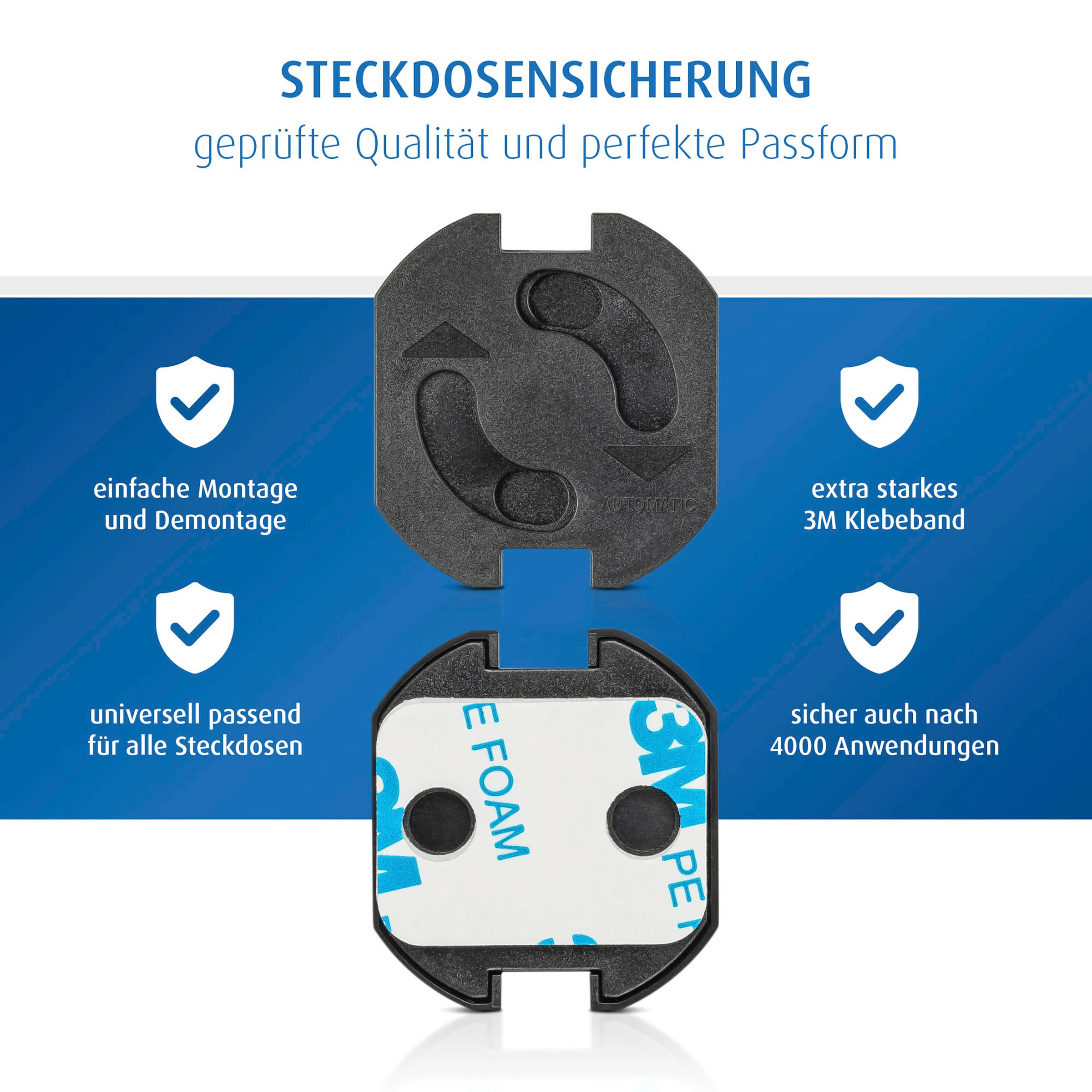 reer 20er-Pack Steckdosenschutz schwarz