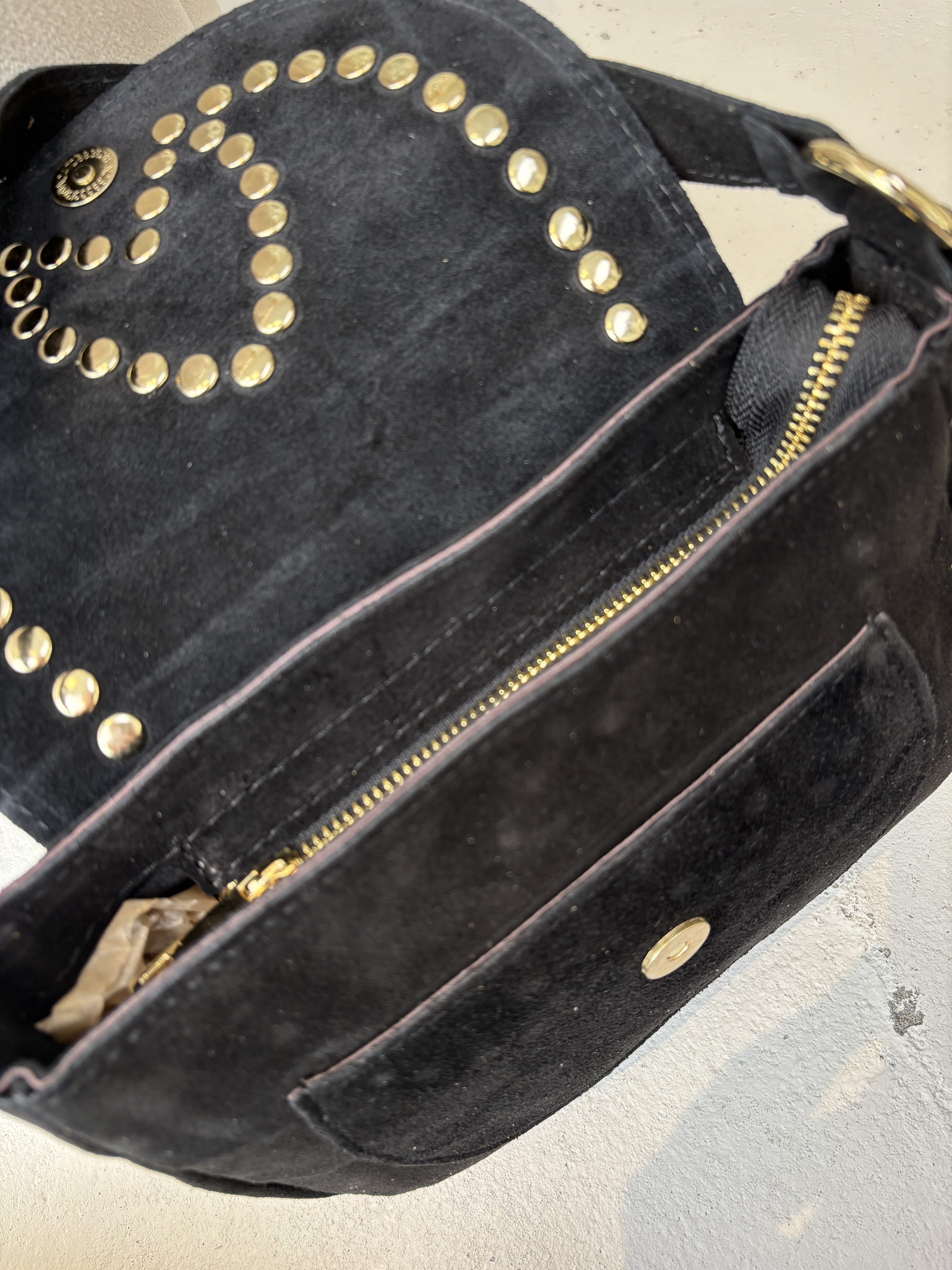 Winona Bag - Suede Zwart