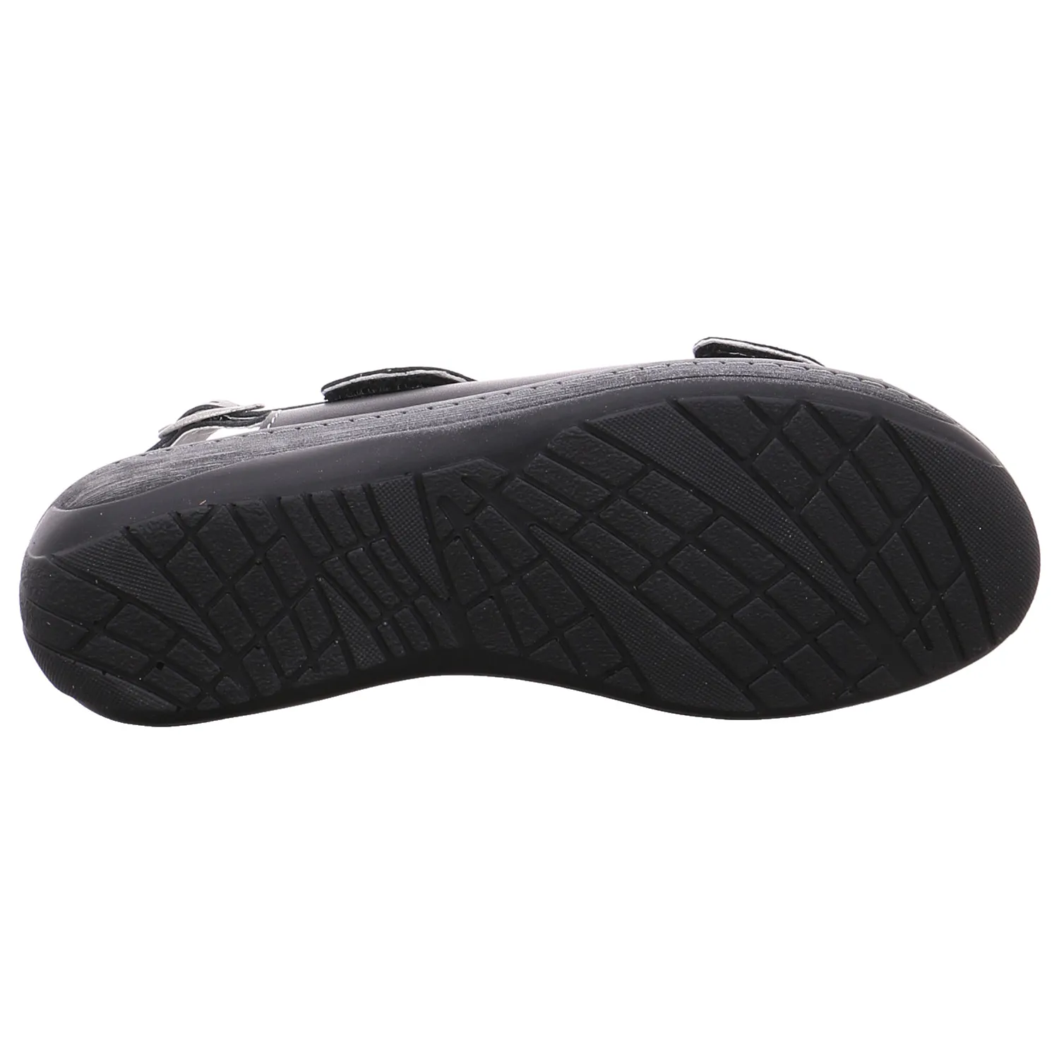 VAN DER LAAN Comfort-Sandalette Schwarz Leder  mit Wechselfussbett