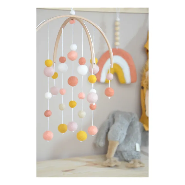 Calm Mobile en laine feutrée | Blush
