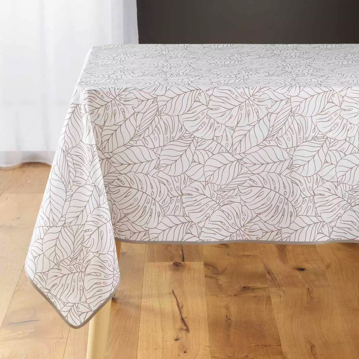 Nappe rectangulaire anti-taches (150 x 240 cm) Solea Blanche