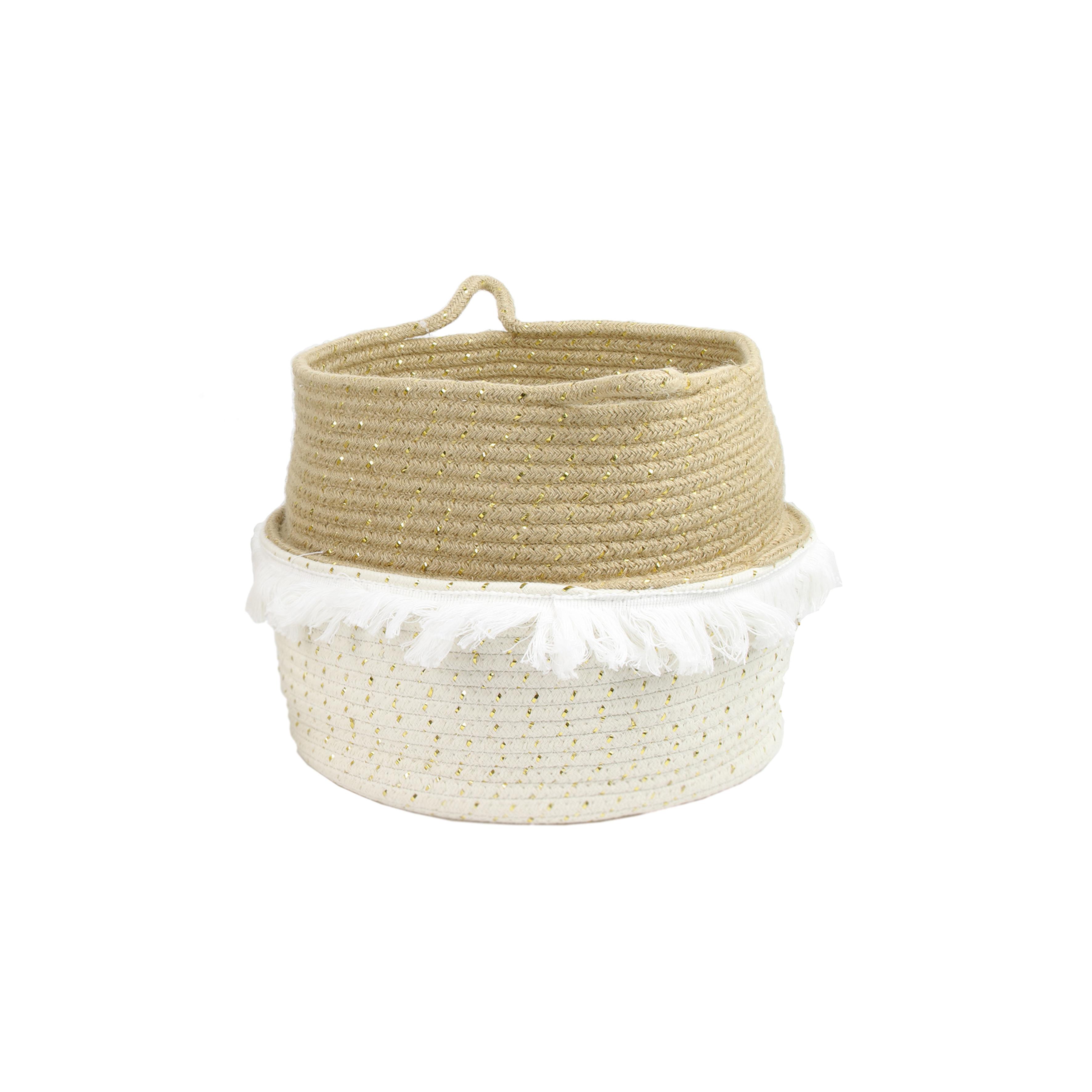 PANIER RANGEMENT A FRANGE ET FIBRE DORE M