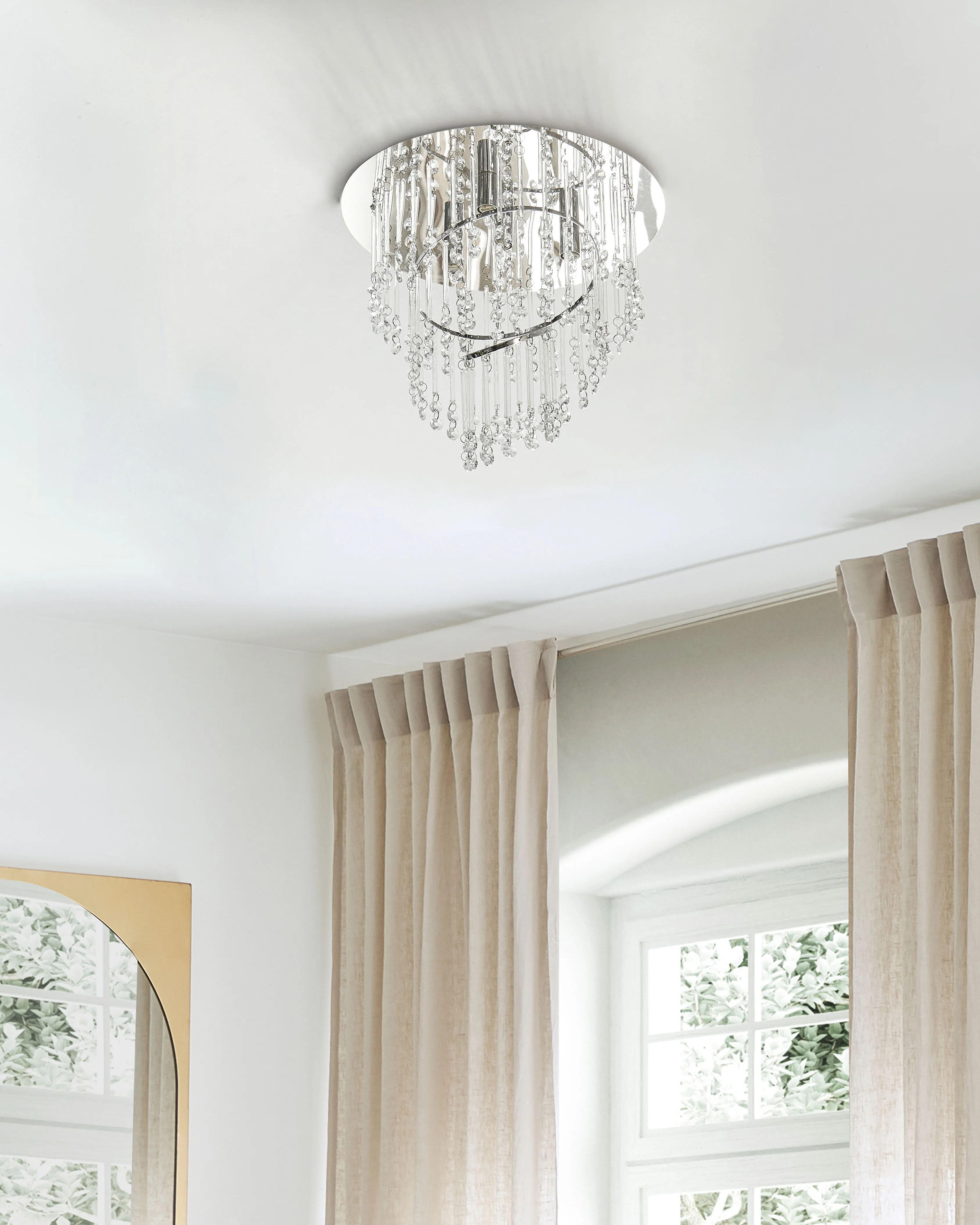 Kroonluchter ESMELLE L Kristal Zilver