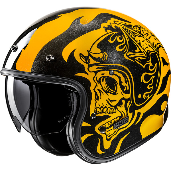 HJC - Casque V31 Flame MC3 / Jaune / Noir / Pailleté