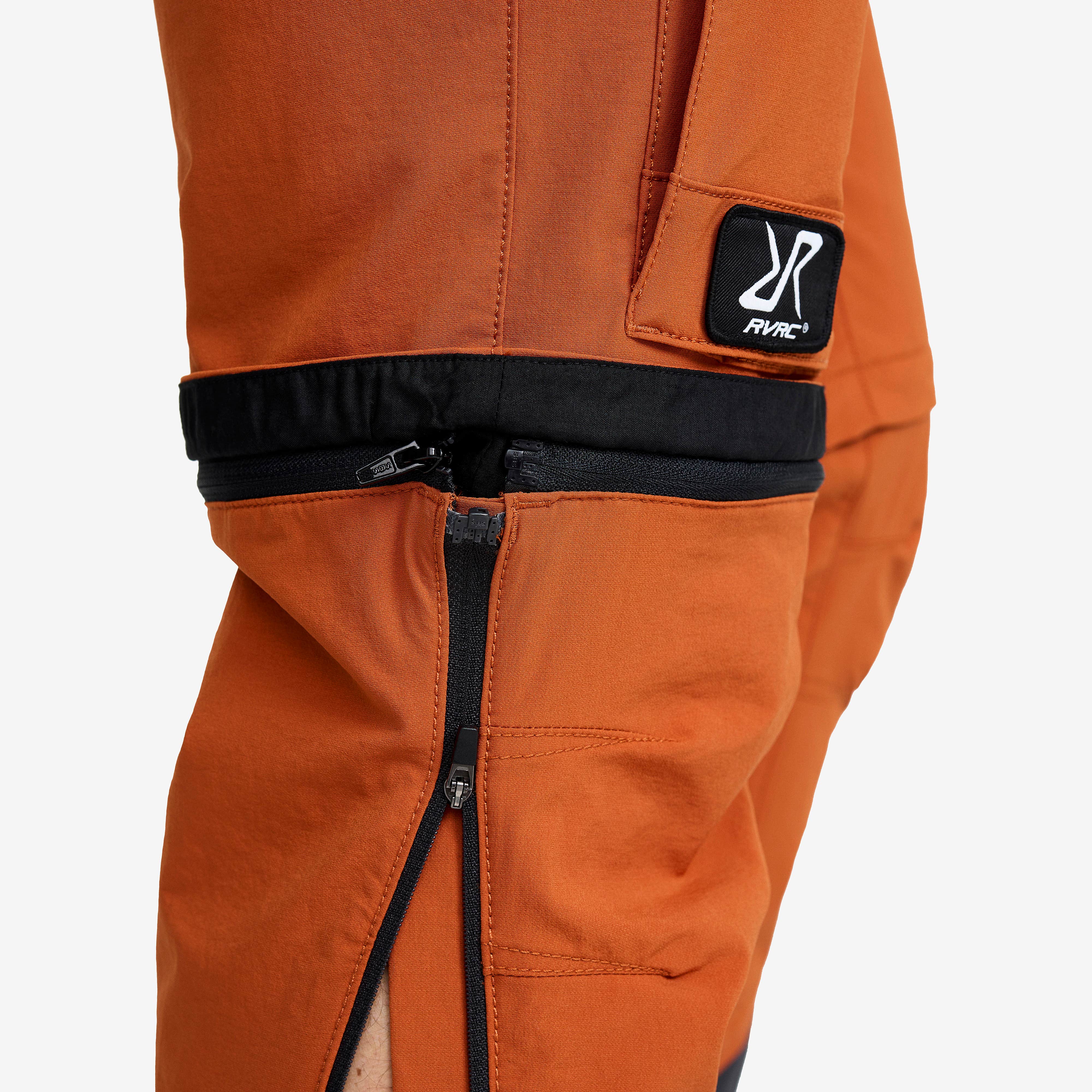 Range Pro Stretch Zip-off Pants Herre Teracotta Brown/Anthracite