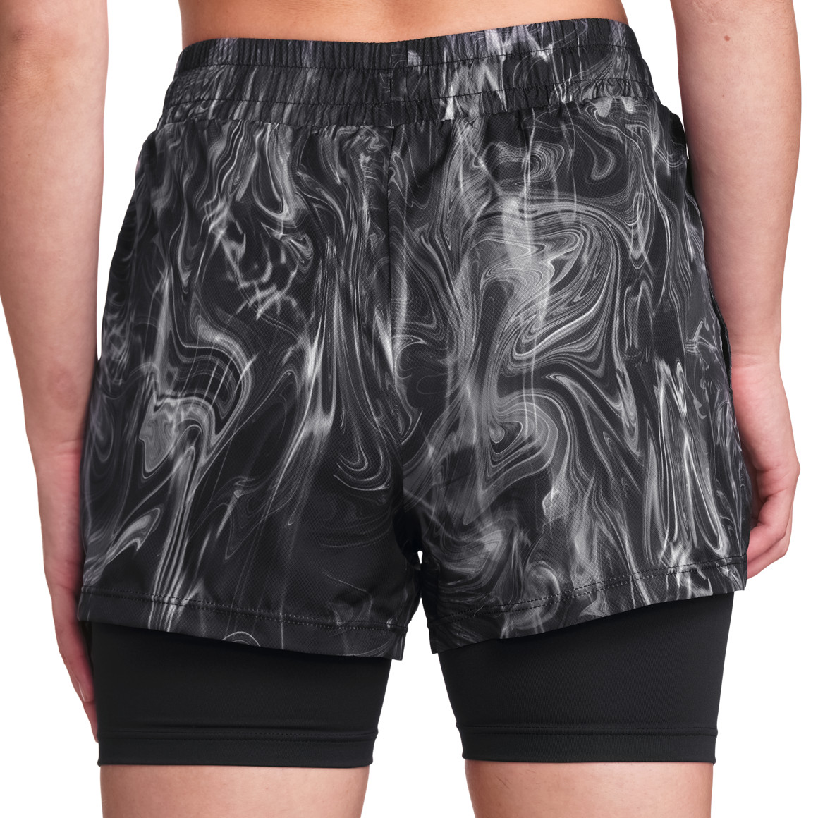 Gina Sports Damen Sport-Shorts zweilagig schwarz