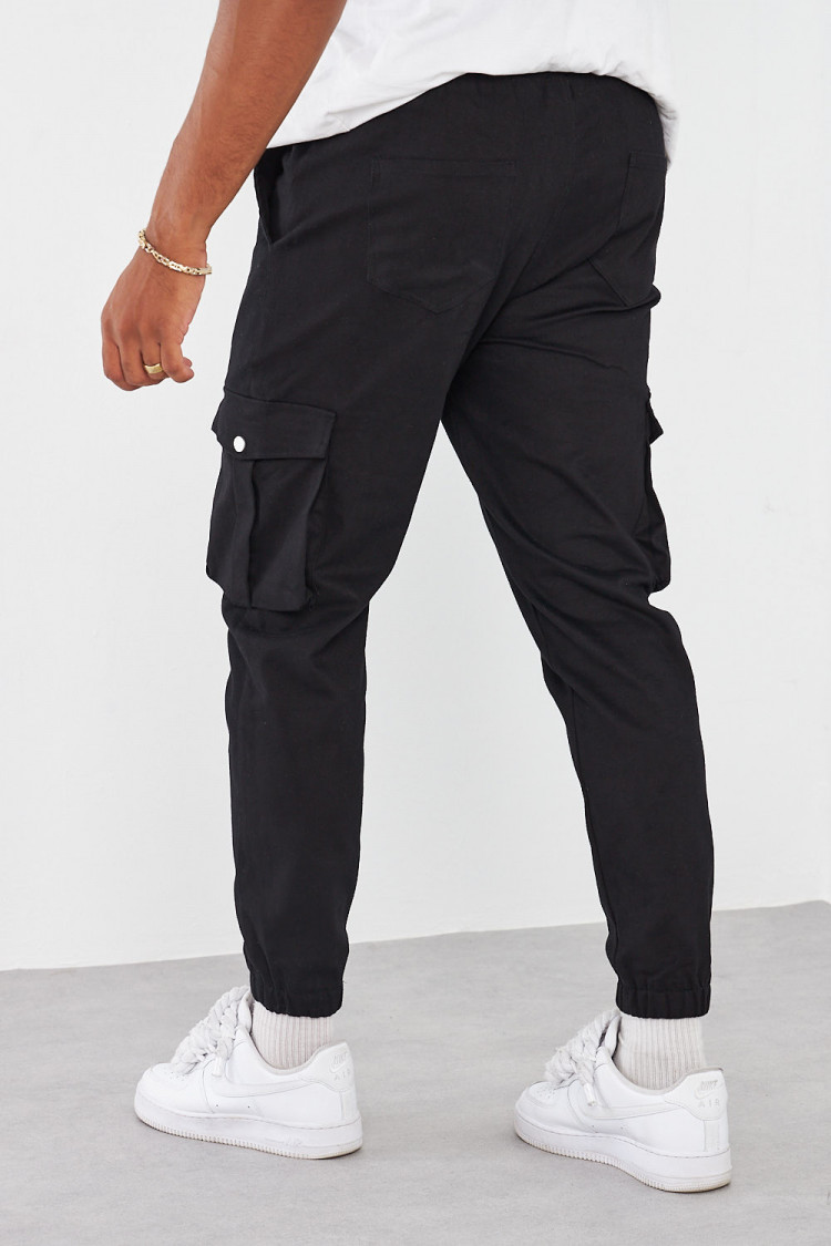 Joggerpant noir cargo