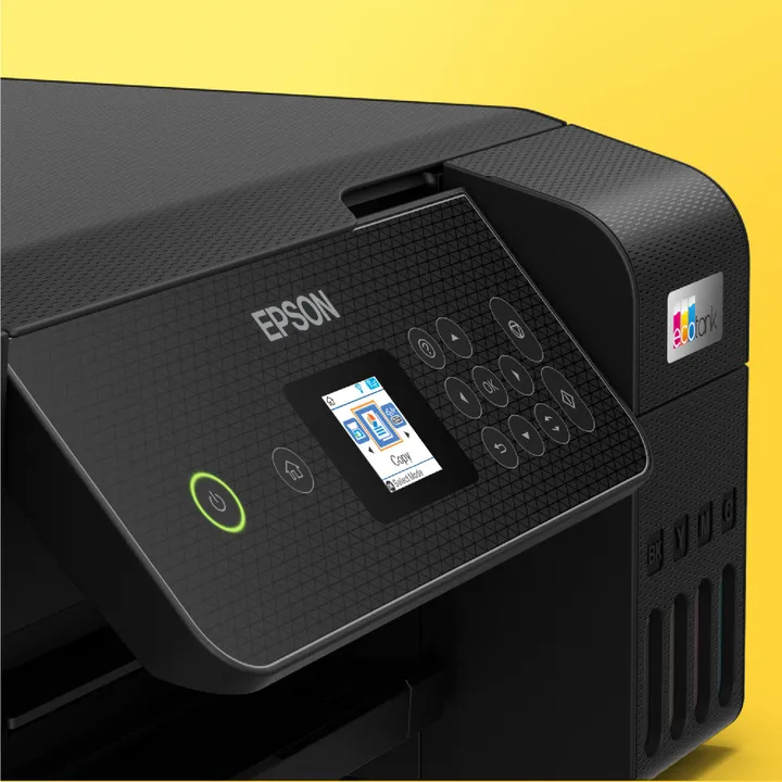 Epson EcoTank ET-2870 - Multifunktionsprinter - farve - blækprinter - ITS - A4 (medie) - op til 10 spm (udskriver) - 100 ark - Wi-Fi, USB - sort