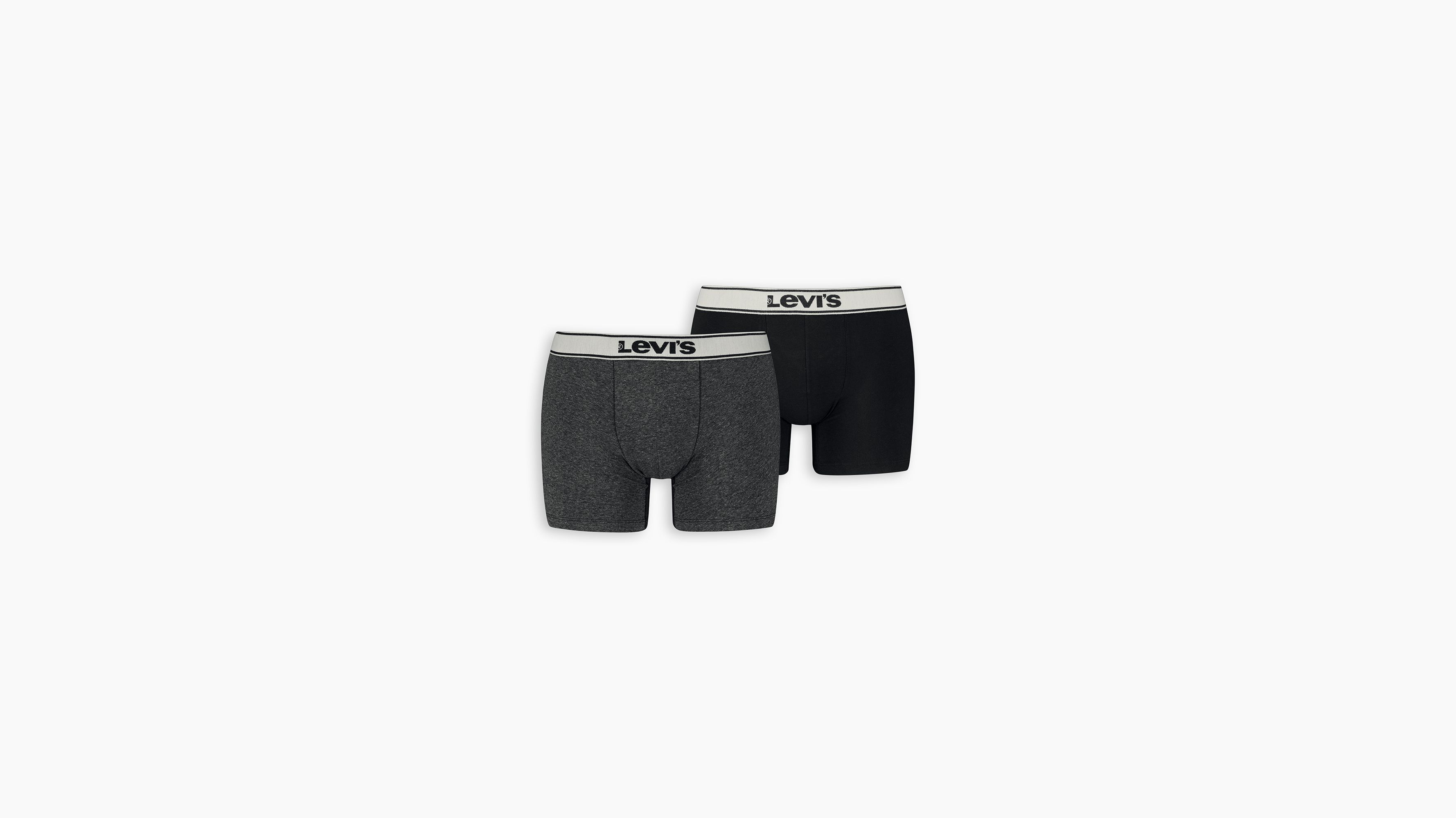 Levi's® caleçons vintage chinés coton bio - Lot de 2 - Black - Noir