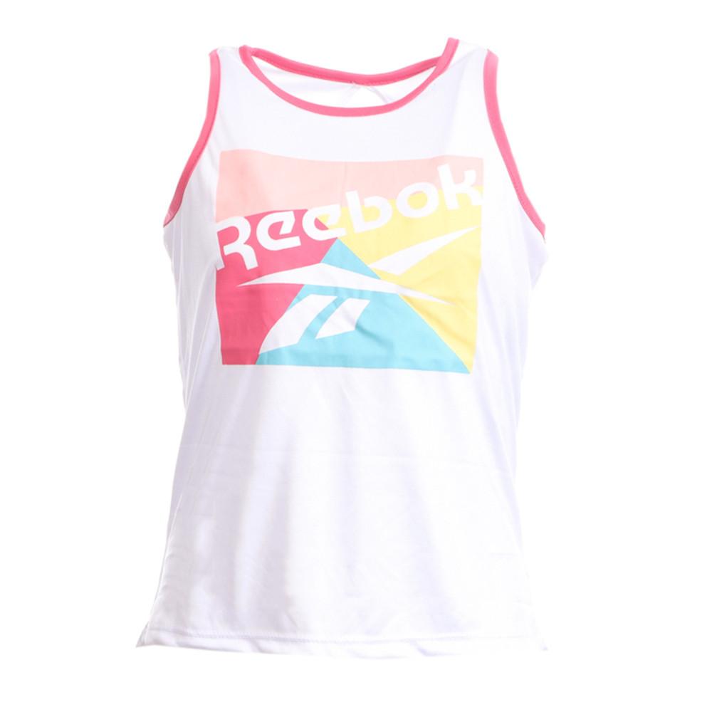 Reebok Débardeur Blanc/Rose Fille Reebok C74154