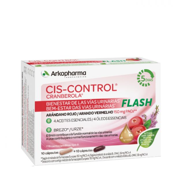 Arkopharma Cranberola Cis-control Flash 20 Cápsulas