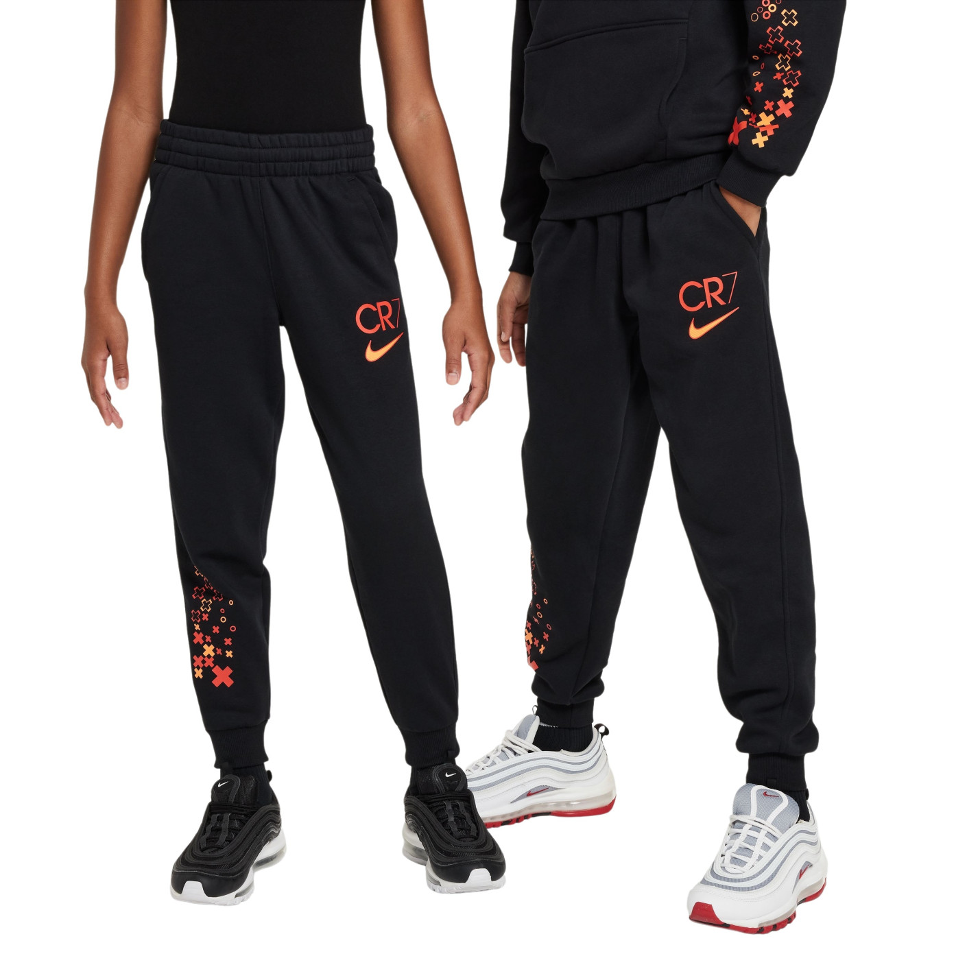 Nike CR7 Club Fleece Jogger Kids Zwart Felrood