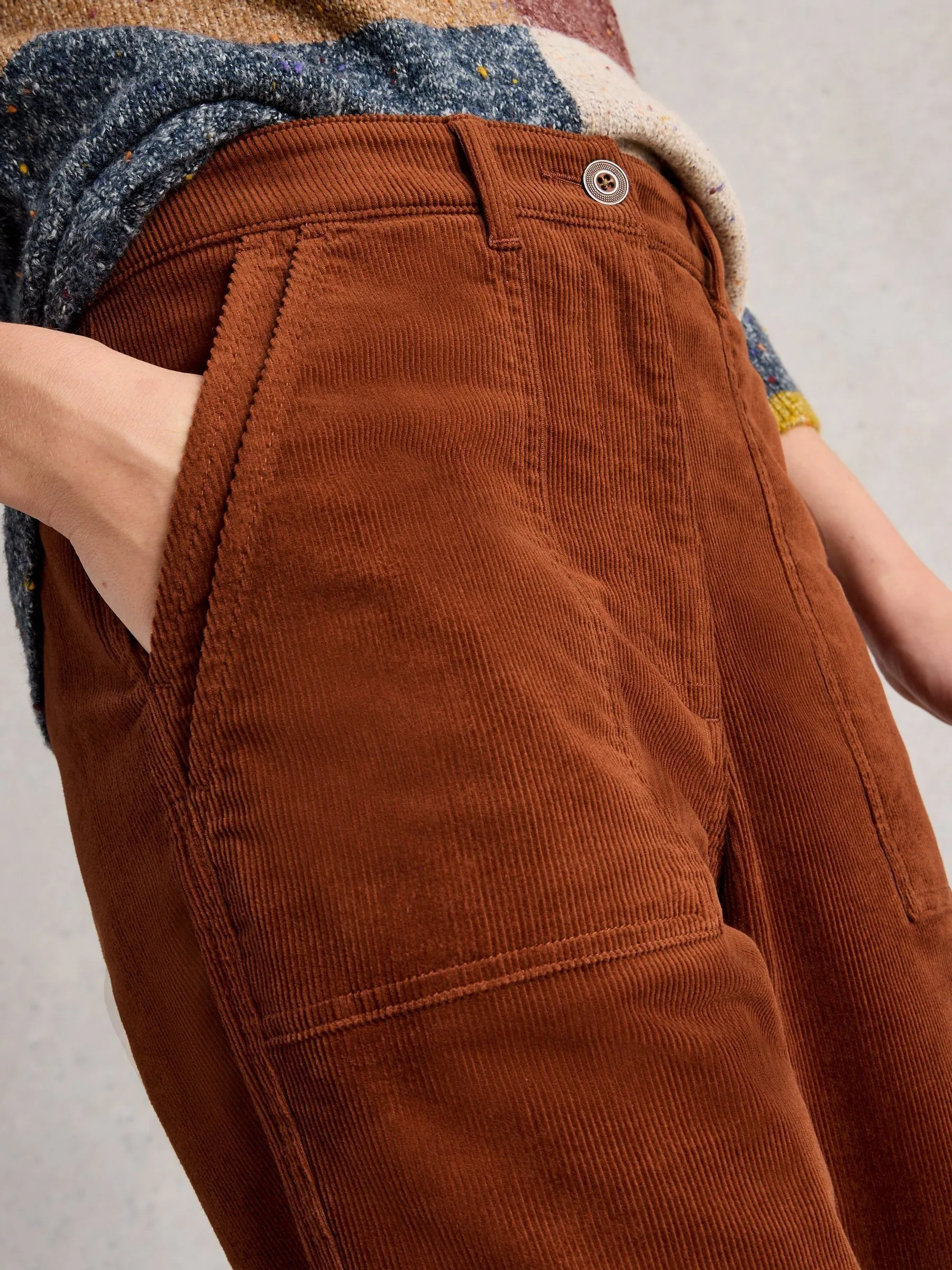 Bruin - White Stuff Twister corduroy broek