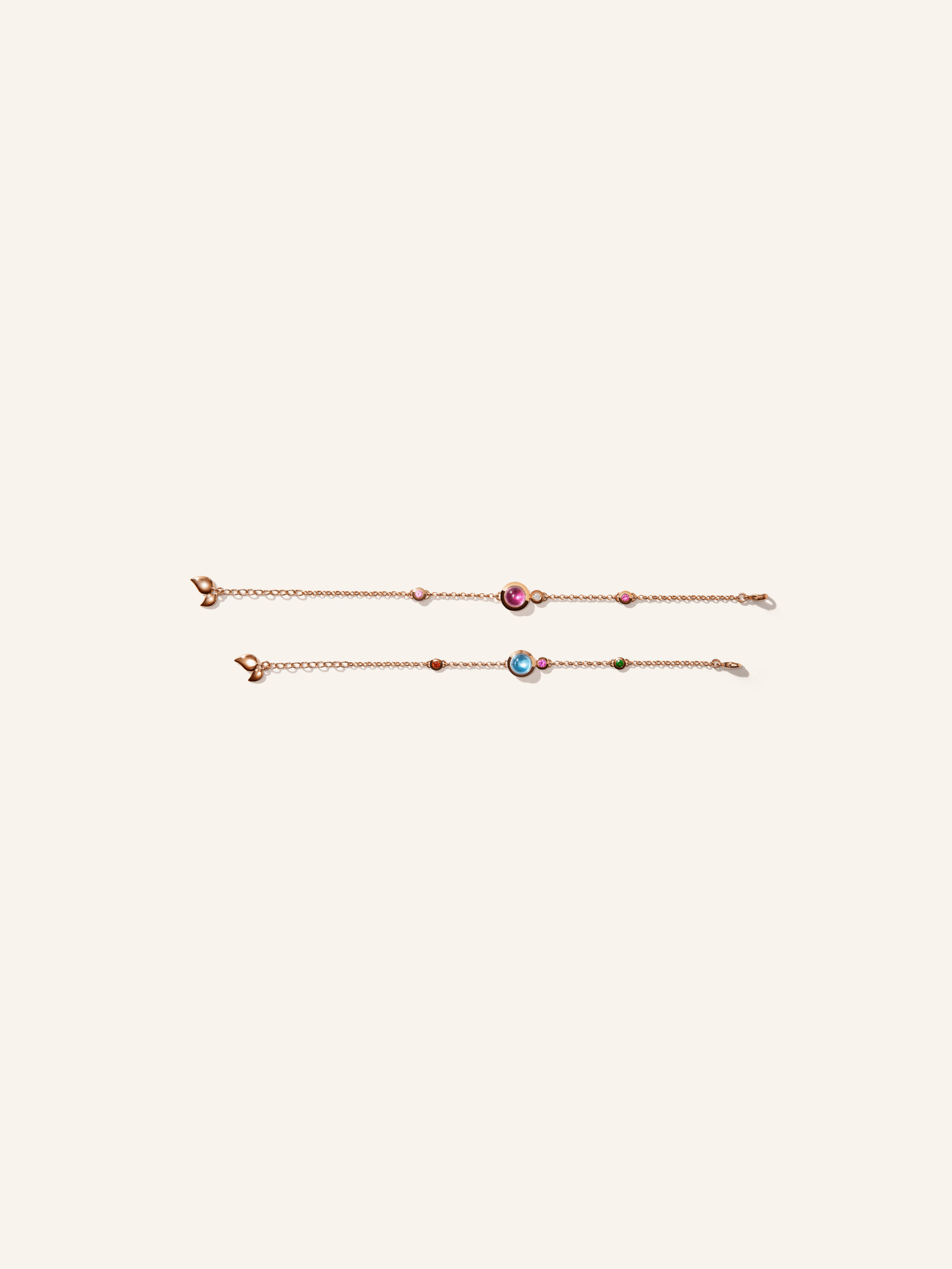 TAMARA COMOLLI Armband BRACELET BOUTON MINI CHAIN 'CANDY' - SMALL/MEDIUM 18K Roségold