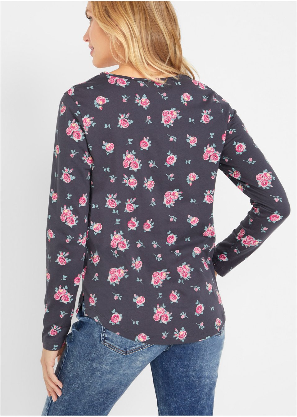 T-shirt à manches longues en coton imprimé
