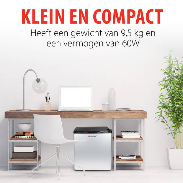 alpina Mini Koelkast 38L - Minibar Vrijstaand - Camping Koelkast en Drankenkoelkast - Instelbare Temperatuur 6 tot 22°C