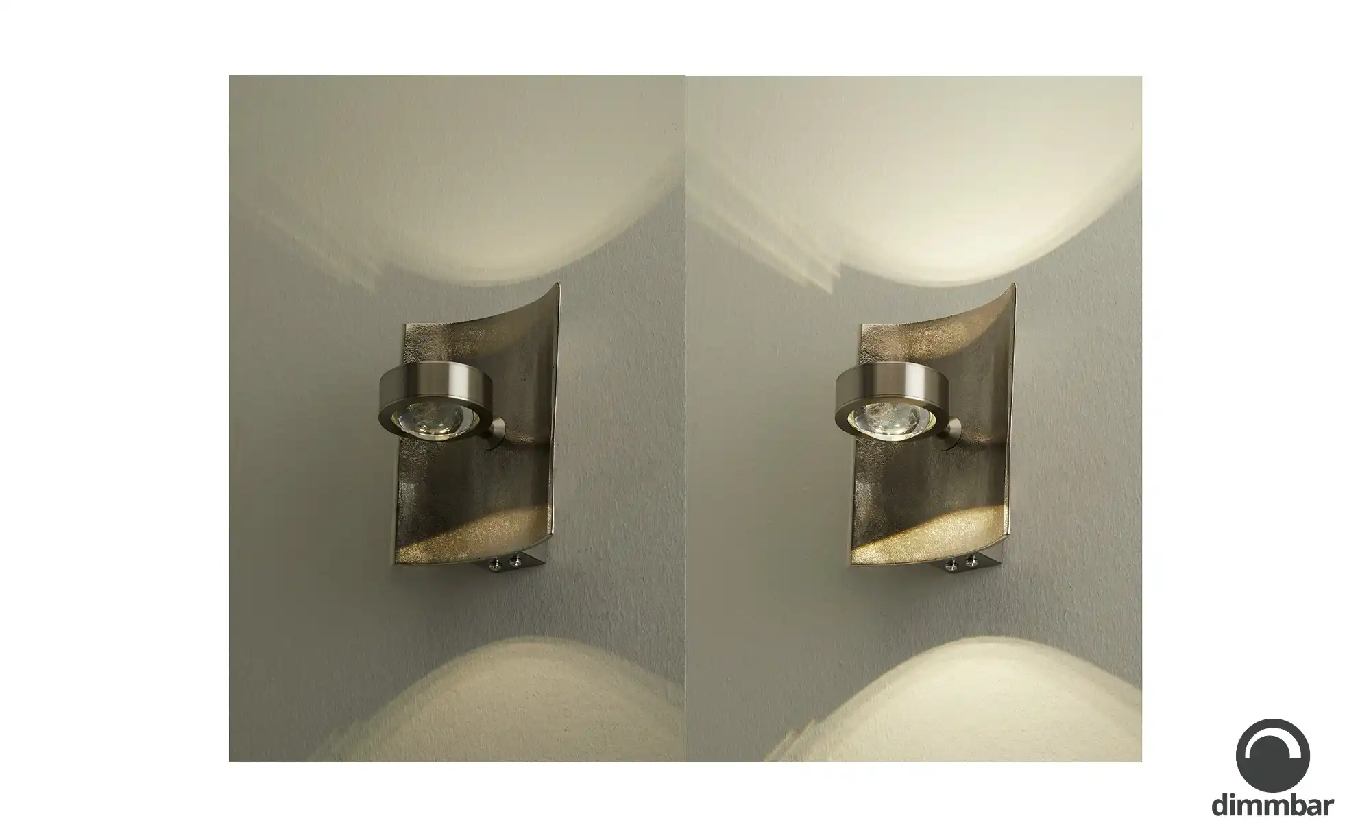 Fischer-Honsel LED-Wandleuchte, Nickel-antik mit RGB