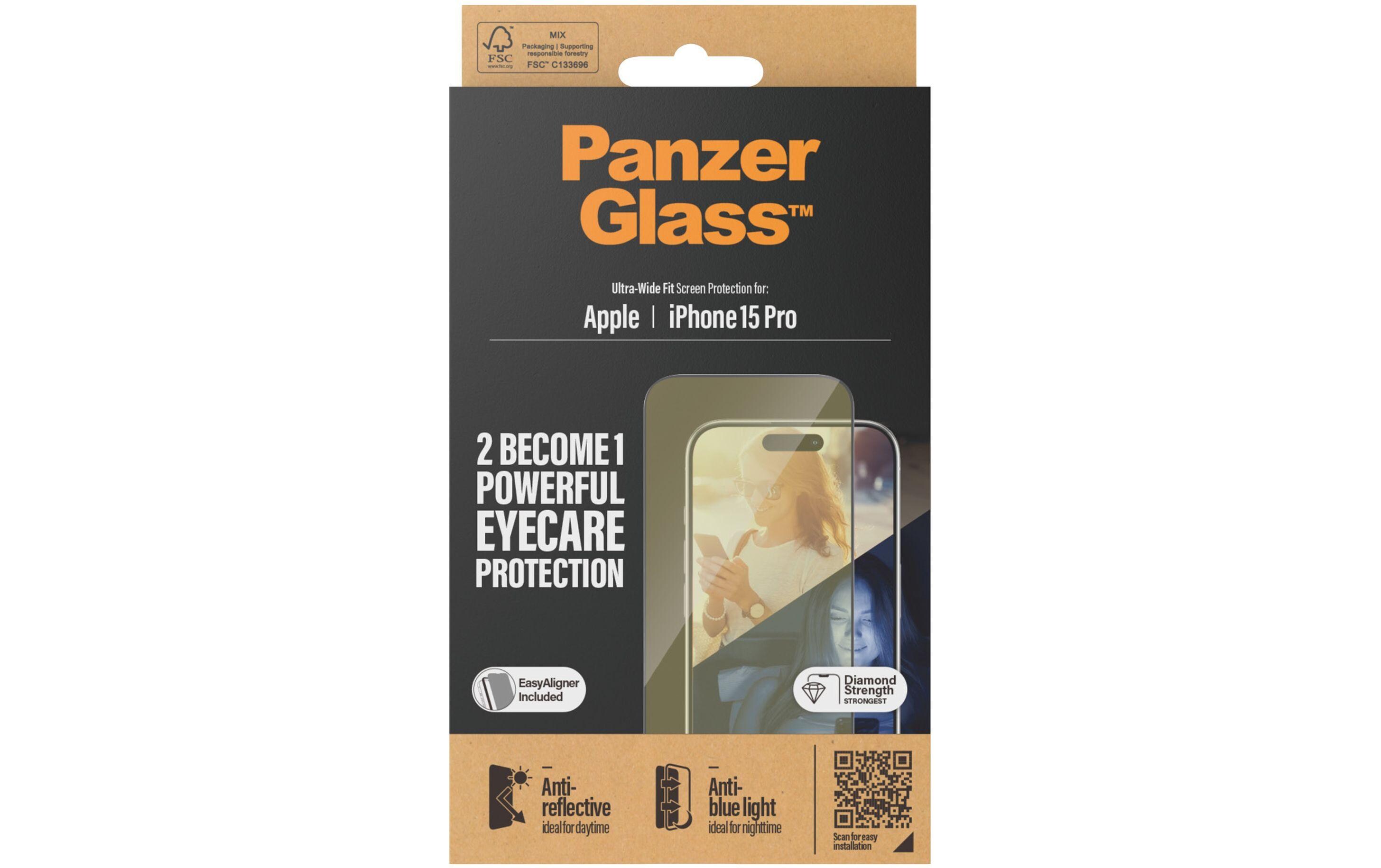Displayschutz Anti Reflective iPhone 15 ProAnti Reflective und BluelightUltra Wide Fit Displayschutz mit Applicator für das Apple iPhone 15 Pro