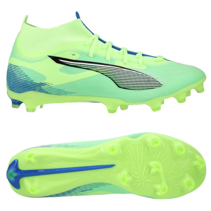 PUMA Ultra 5 Match   FG/AG Lights Out - Fizzy Apple/Blanc/Bleu