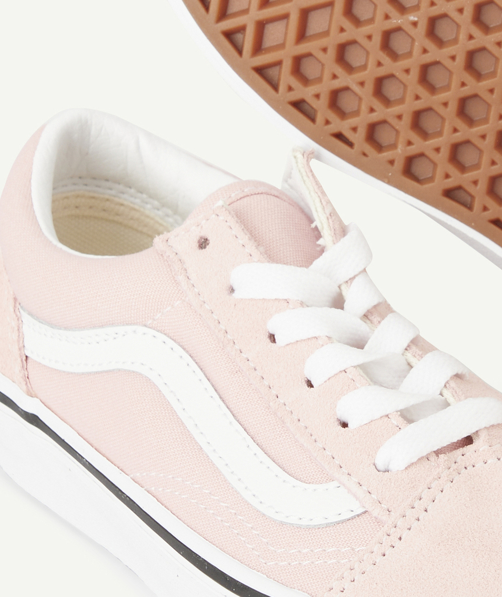 VANSBASKETS BASSES ADO ROSE ET BLANC OLD SKOOL